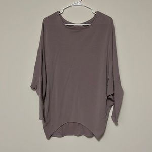 Francesca’s Jolie Purple Mauve One Size Fits All Soft 3/4 Sleeve Shirt